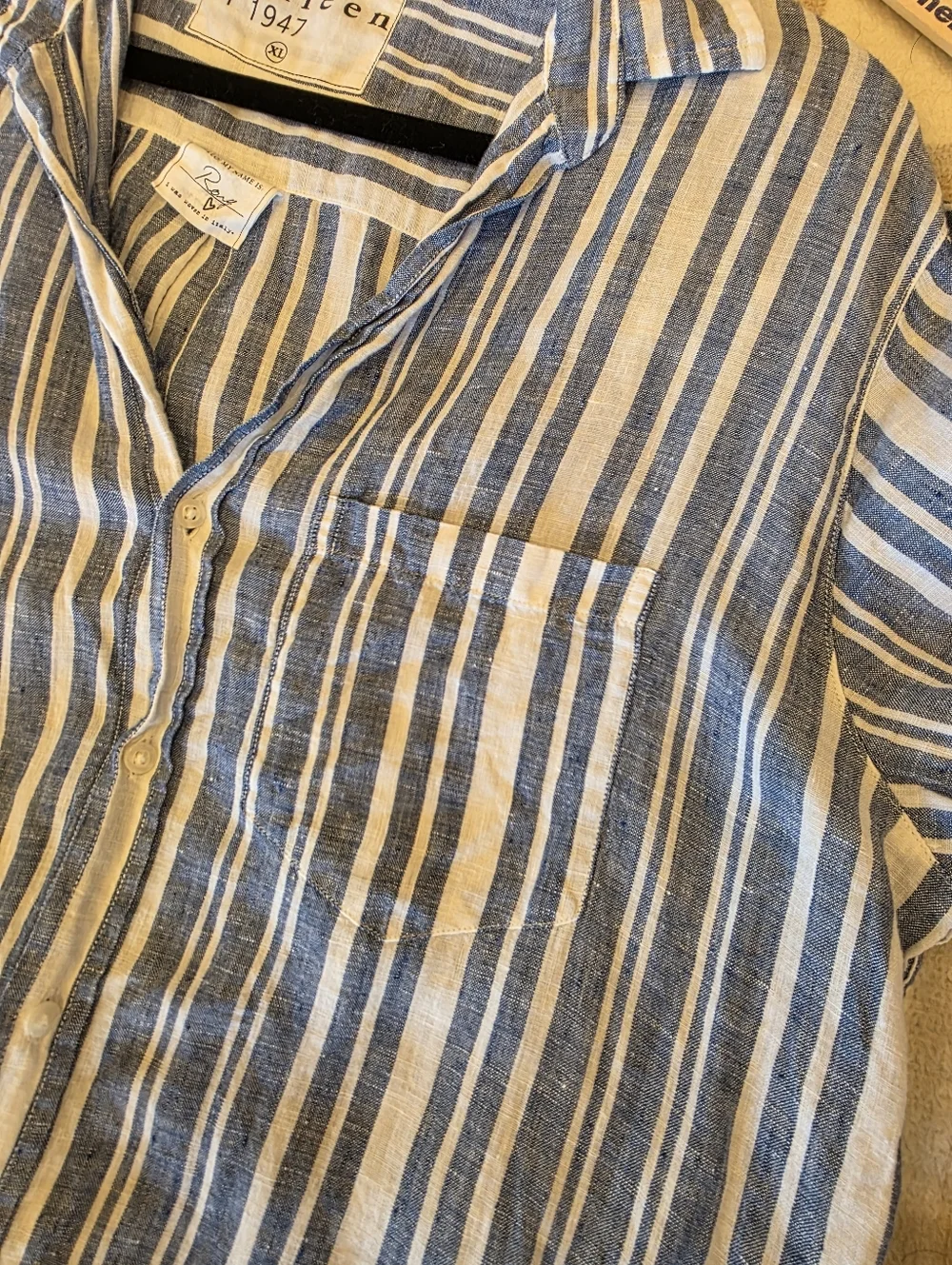 Frank & Eileen Rory Linen Shirtdress XL - Picture 7 of 8